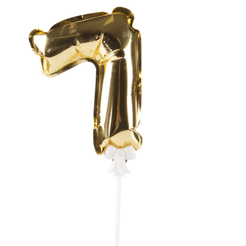 X5PC CHIFFRE BALLON NR 7 H.13CM PLASTIQUE 23827