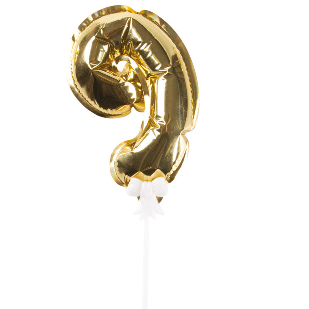 X5ST CIJFERBALLON NR 9 H.13CM PLASTIEK 23829