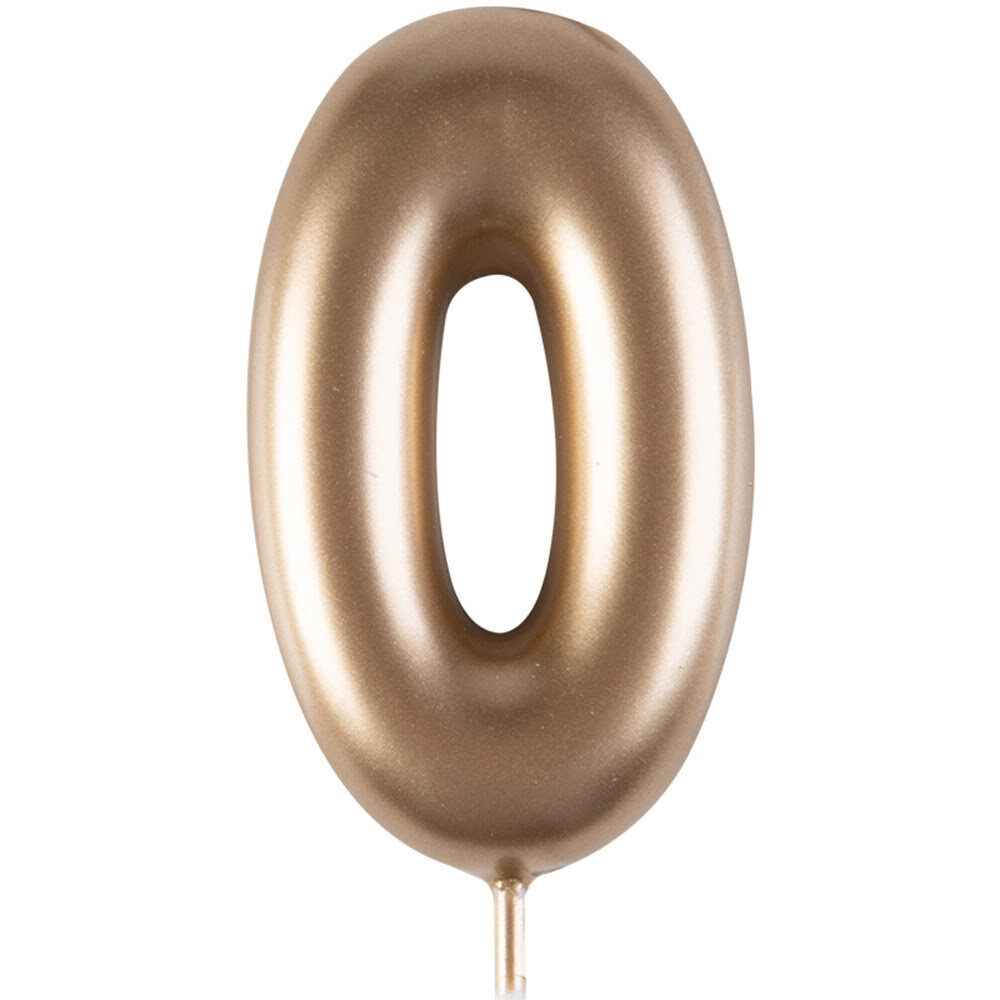 X12ST BLISTER KAARS GOUD NR 0 H4CM LILY DECO 23840