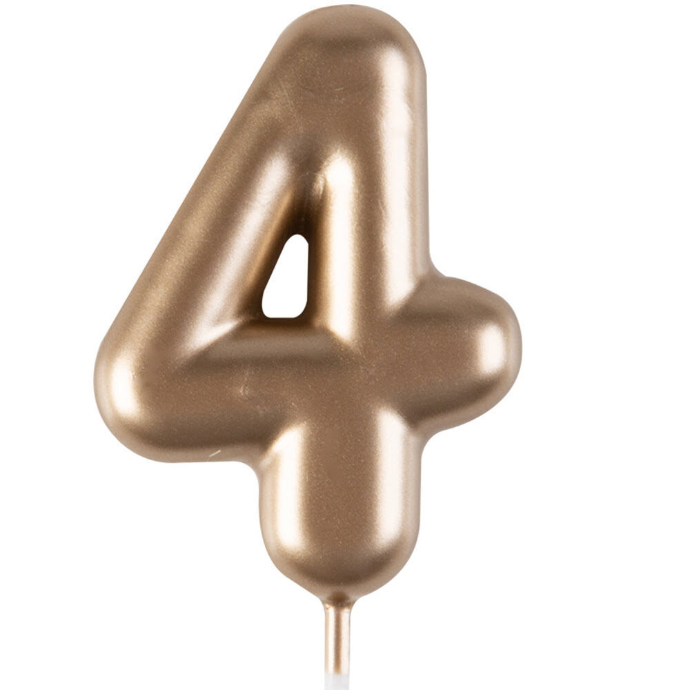 X12ST BOUGIE BLISTER EN OR NR 4 H4CM LILY DECO 23844