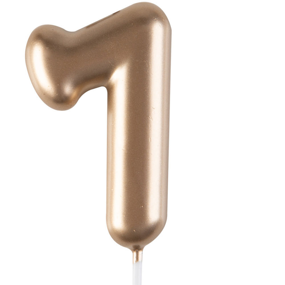 X12ST BLISTER KAARS GOUD NR 7  H4CM LILY DECO 23847