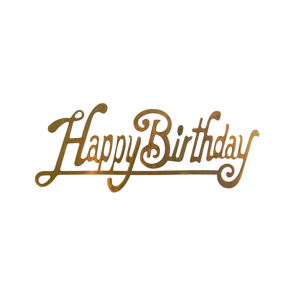 X25ST HAPPY BIRTHDAY GOUD PLASTIEK 24651