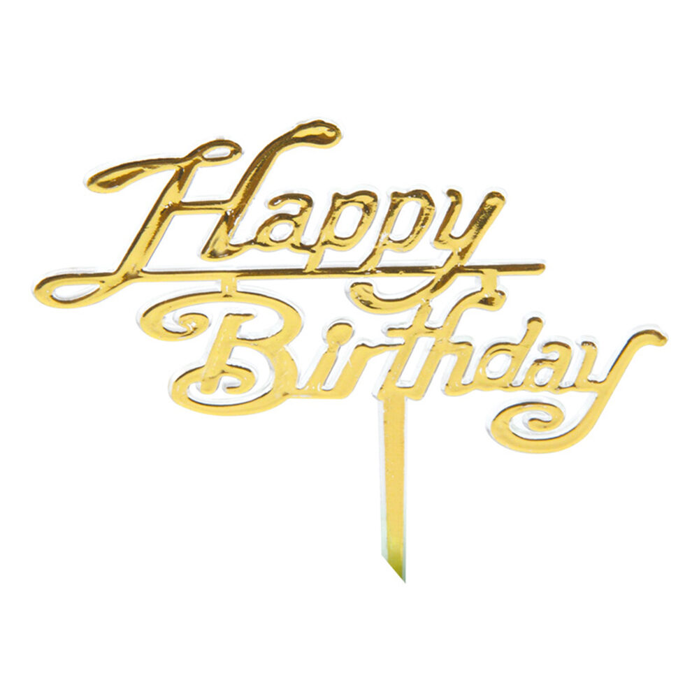 X50ST MINI HAPPY BIRTHDAY GOUD H4CM PLASTIEK 24657