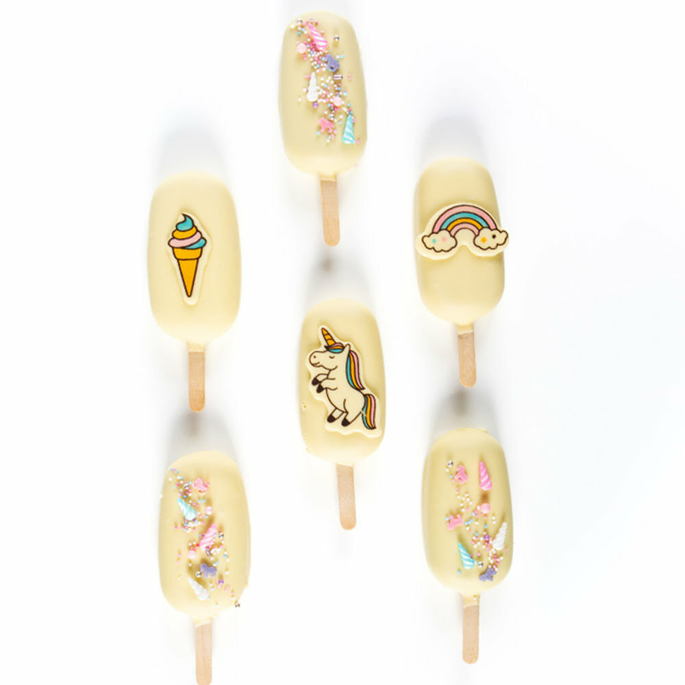 X90ST EENHOORN FIGUREN 7,2 X 3,6CM CHOCOLADE 24723