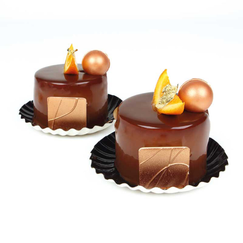 X490ST ASS. PLAATJE METTALIC PEARLY 3X3CM CHOCOLADE 30113