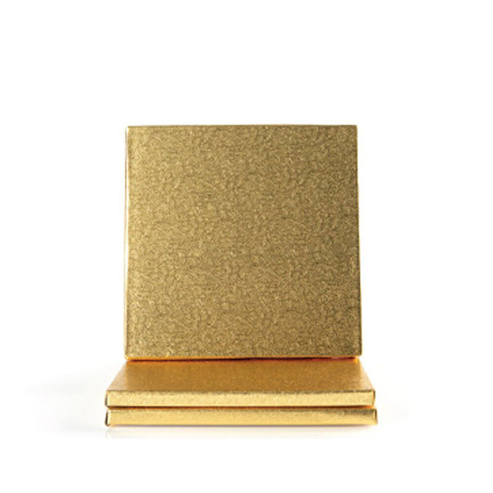 X1ST TAARTPLATEAU VIERKANT GOUD 25X25CM KARTON 30448