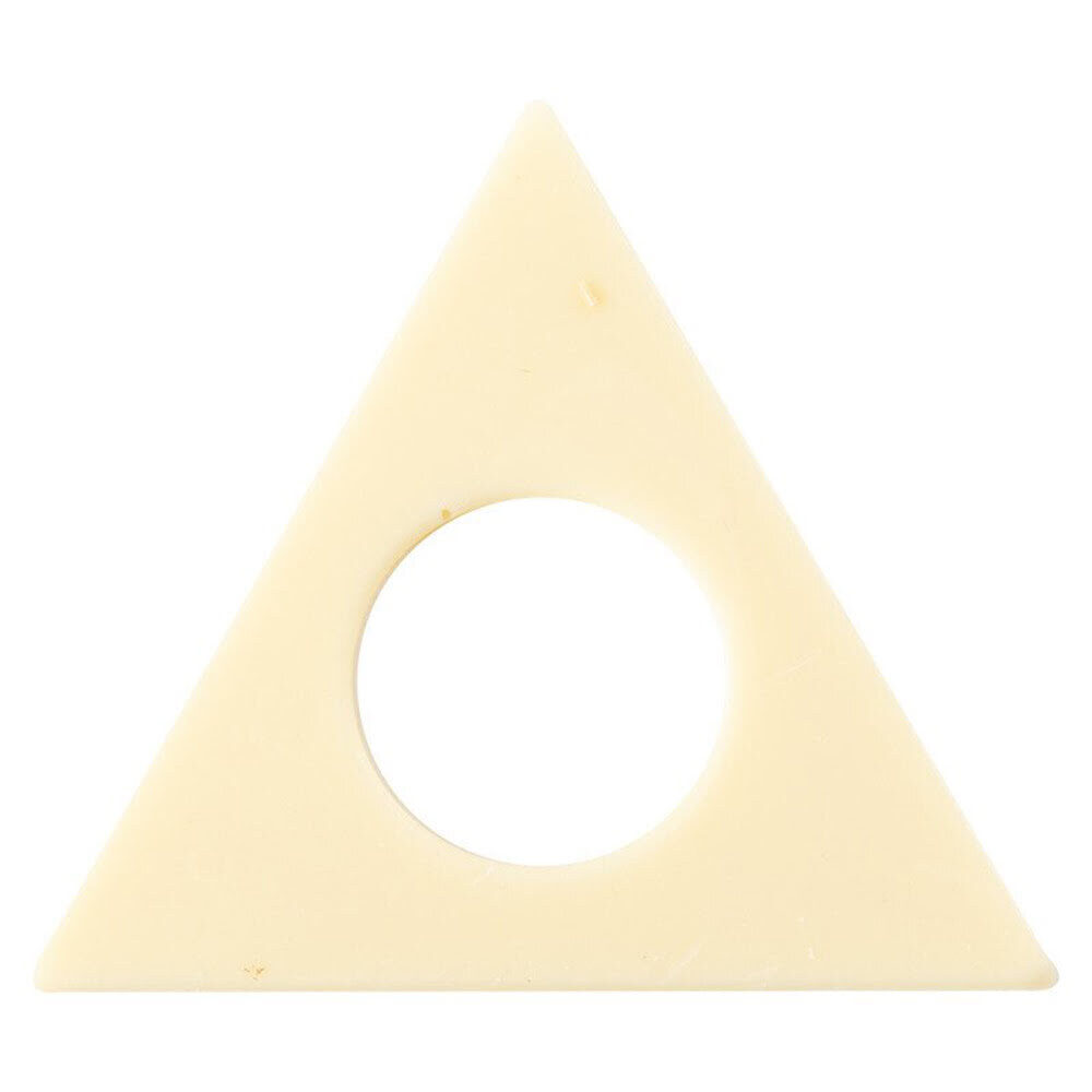 X50PC DECO TRIANGLE WITH WHOLE WHITE D.7,5CM CHOCOLATE 34215
