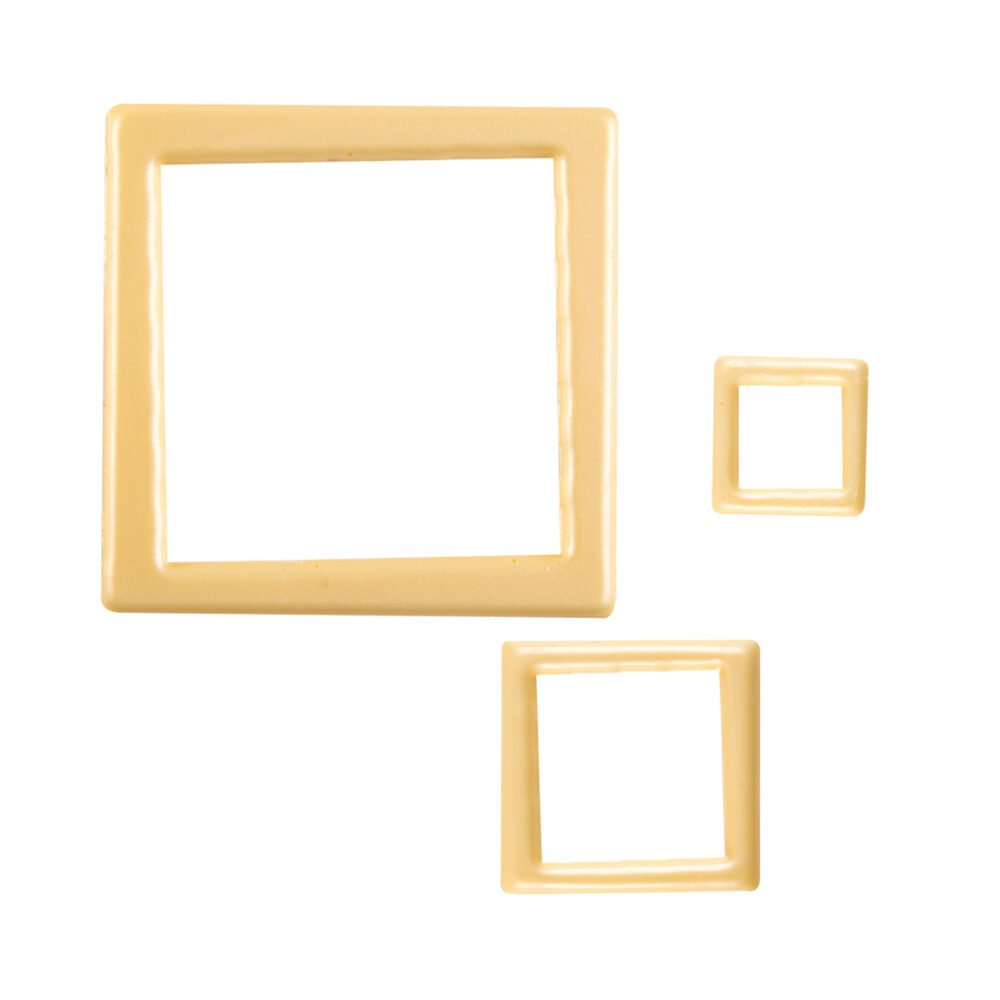 X59ST ASSORTIMENT OPEN VIERKANT PERLY YELLOW CHOCOLADE 34350