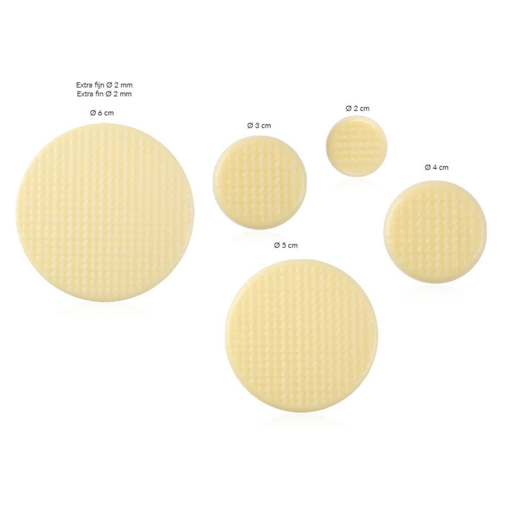 X15SETS ASS ROUNDS WHITE D.2-3-4-5-6CM CHOCOLATE 34358