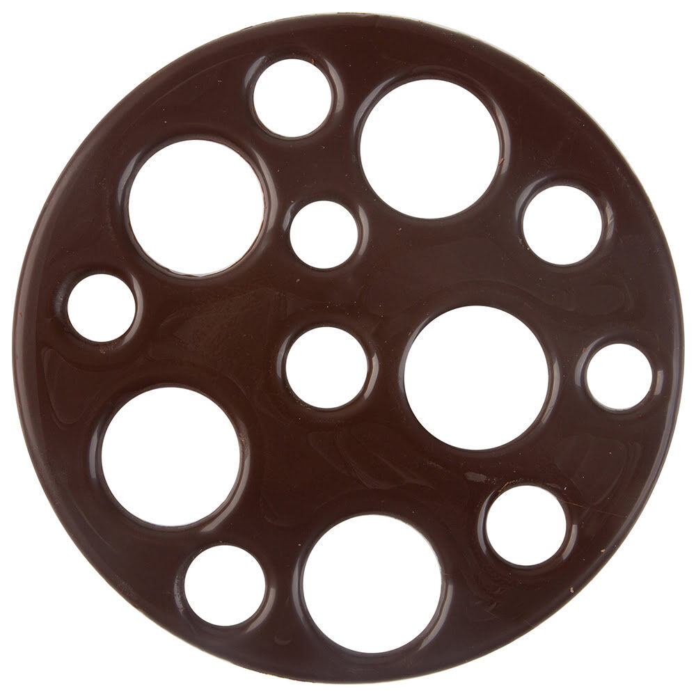 X10PC EMPTY ROUND BIG D.12CM DARK CHOCOLATE 34361