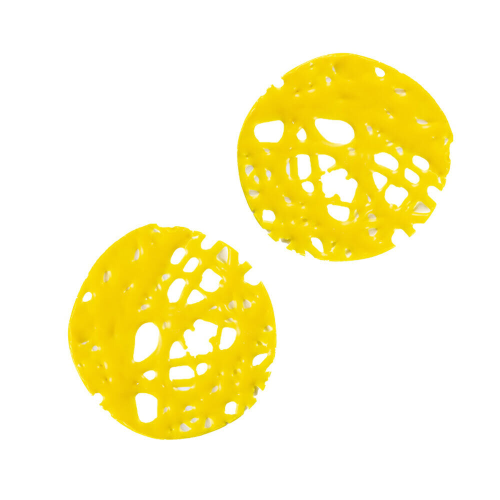 X75PC RONDE GRILLE JAUNE D.4CM CHOCOLAT 34384