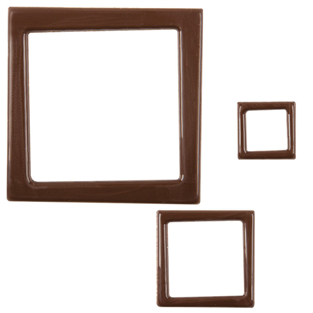 X59PC DECORATION SET SQUARE DARK CHOCOLATE 34767