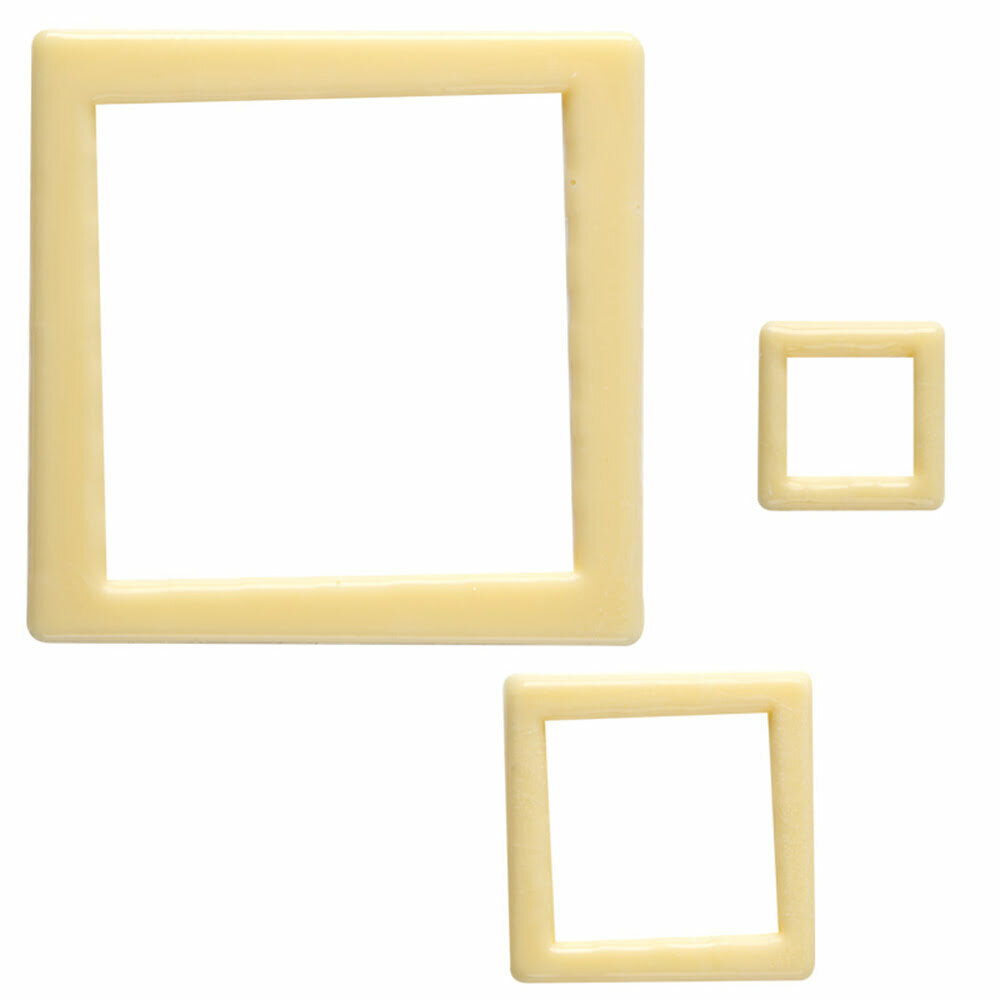 X59PC DECORATION SET SQUARE WHITE CHOCOLATE 34768