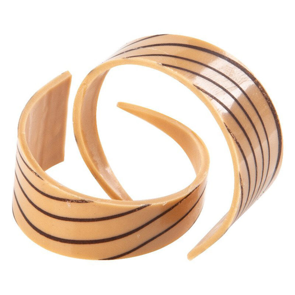 X72PC BOUCLE CARAMEL AVEC LIGNES L.4CM CHOCOLAT 35009