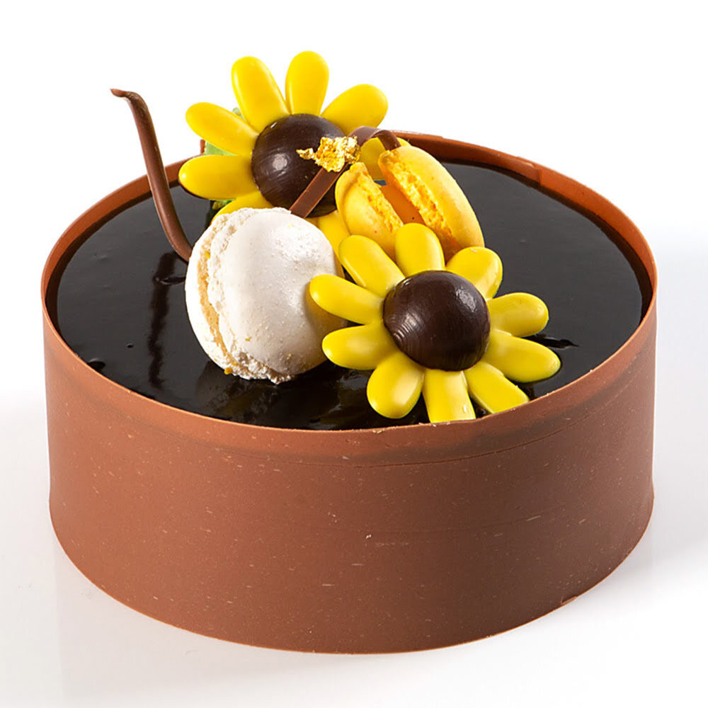 X24PC SUNFLOWER D.5CM CHOCOLATE 35131