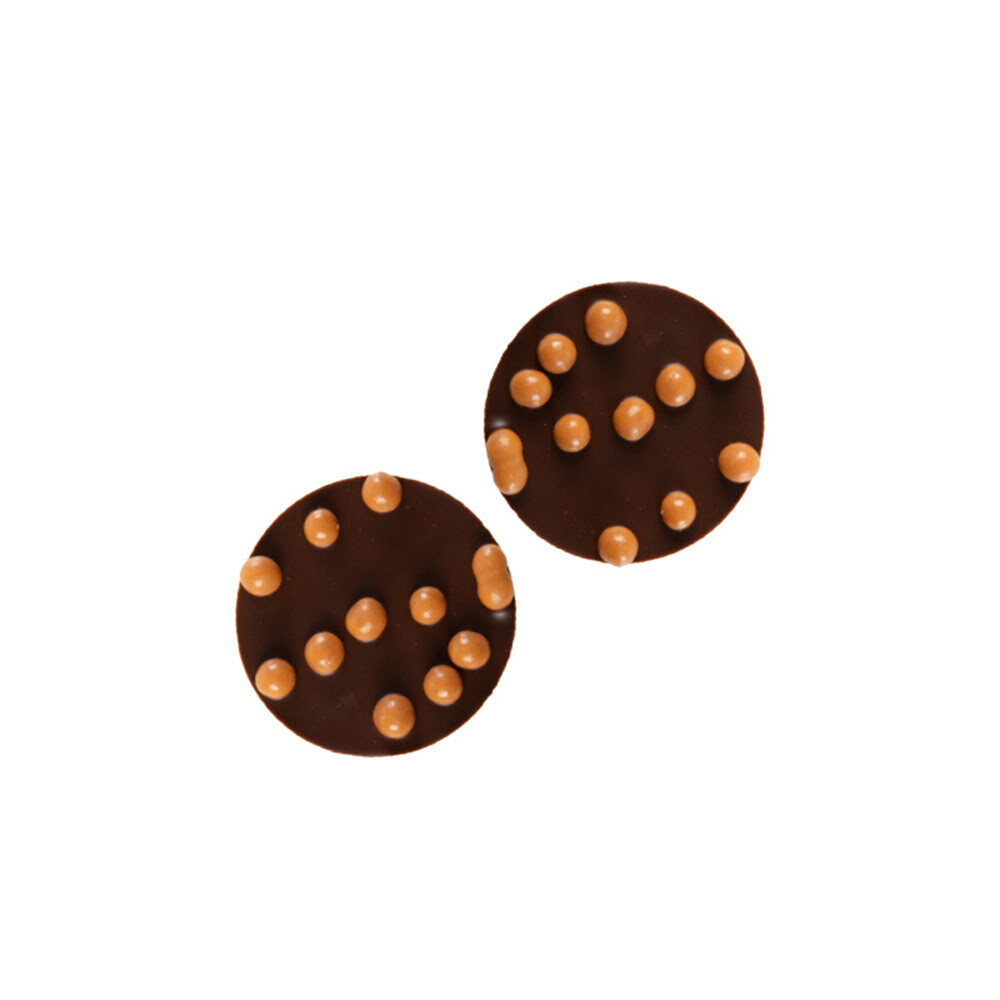 X140PC ROUND WITH CRUNCHY CRISPY CARAMEL D.3CM CHOC. 35380