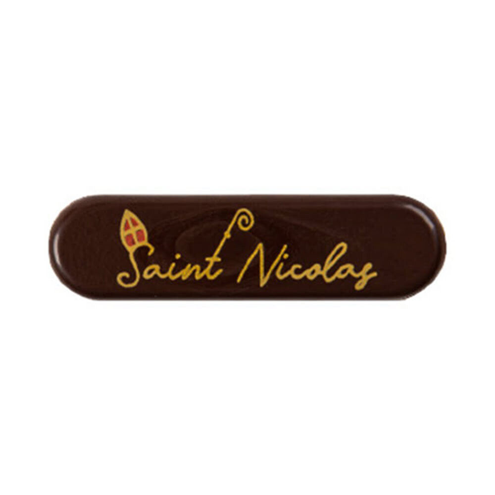 X96ST PLAATJE SAINT NICOLAS AFGEROND L.5 X 1,5CM CHOC.36734