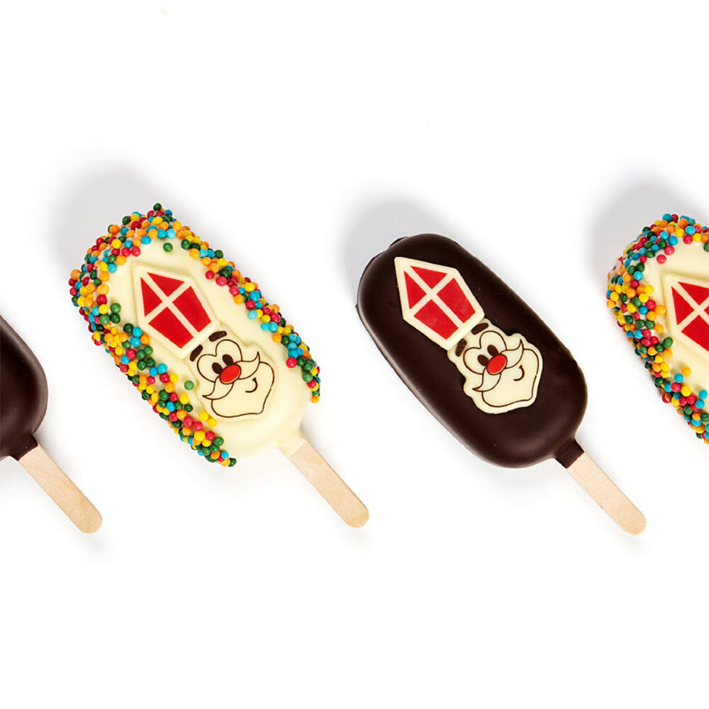 X72PC TETE SAINT NICOLAS L.3,8 X 3CM CHOCOLAT 36736