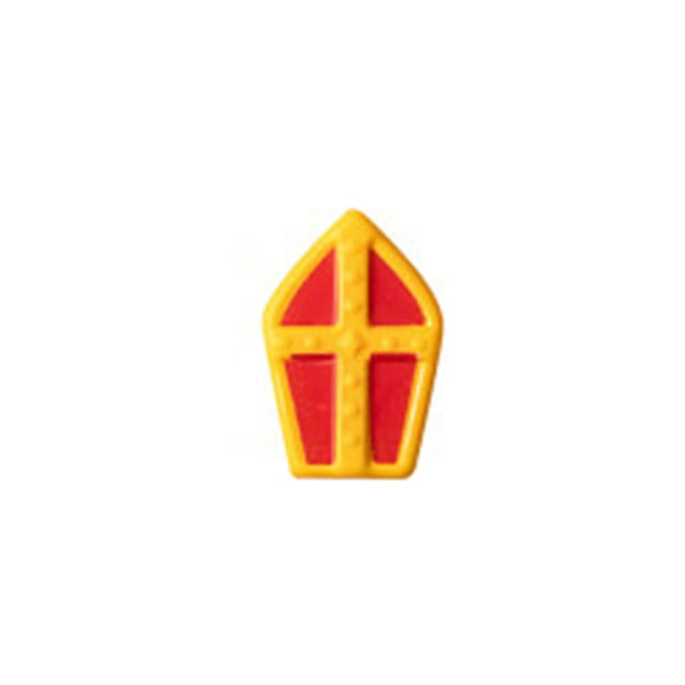 X160PC MITRE ROUGE JAUNE L.2,6X3,9CM CHOCOLATE 36741