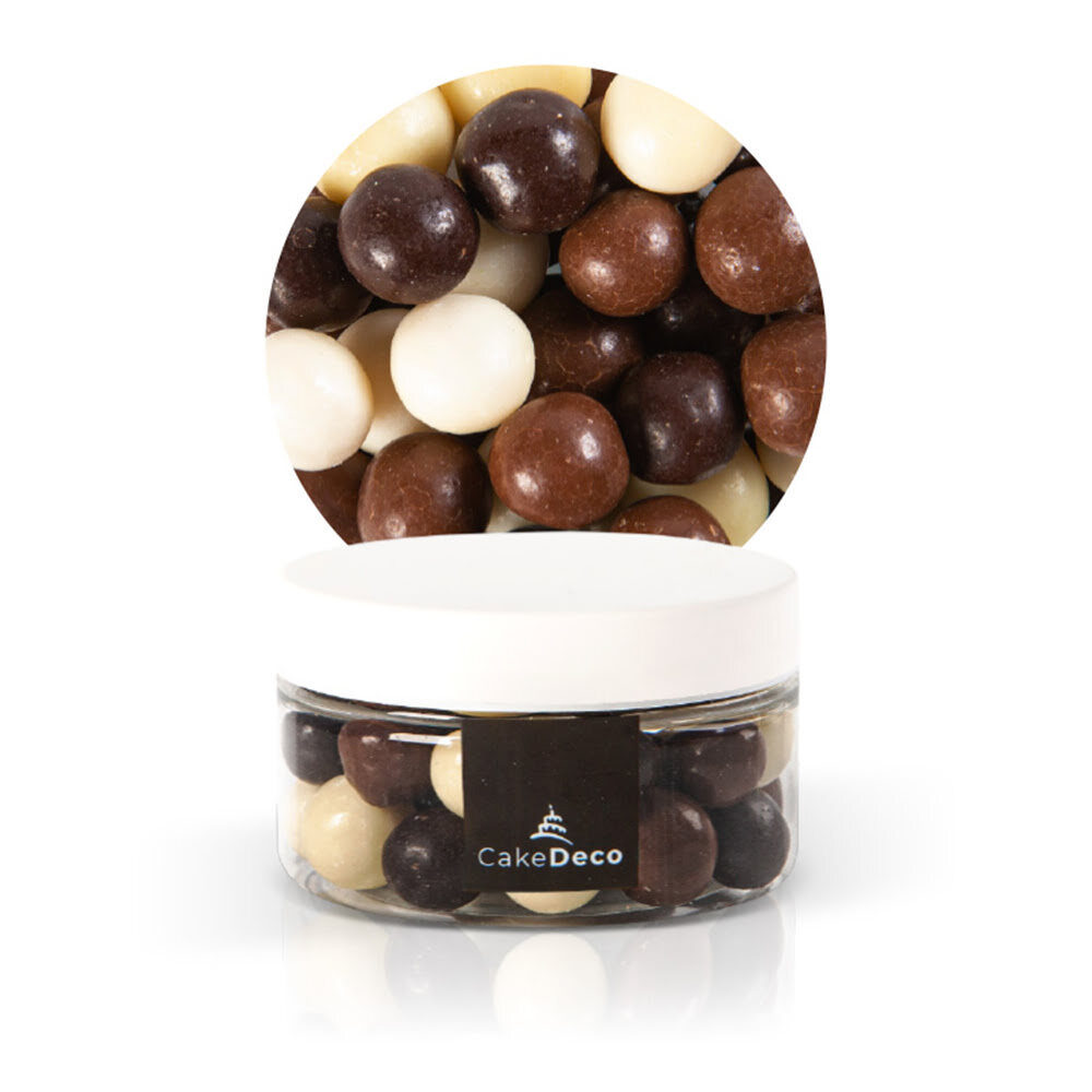 X24LITTLE POTS 50g CRISPIE MIX D.1CM CAKE DECO CHOCOLATE