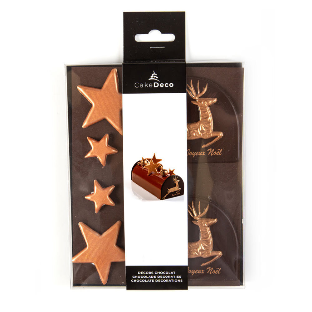 X6 CAKE DECO SET DEER BOOK ENDS ATARS BRONZE 39701