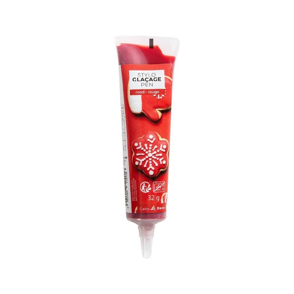 X25PC GLACAGE TUBE RED 32G CAKE DECO SUGAR 39798