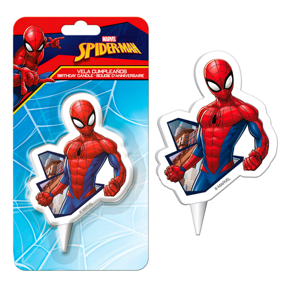 X12PC CANDLES SPIDERMAN 2D H.7,5CM 41038