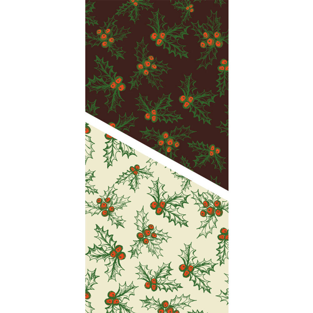 X30PC TRANSFERT FEUILLE DE HOUX L30 X 40CM PLASTIQUE 46002