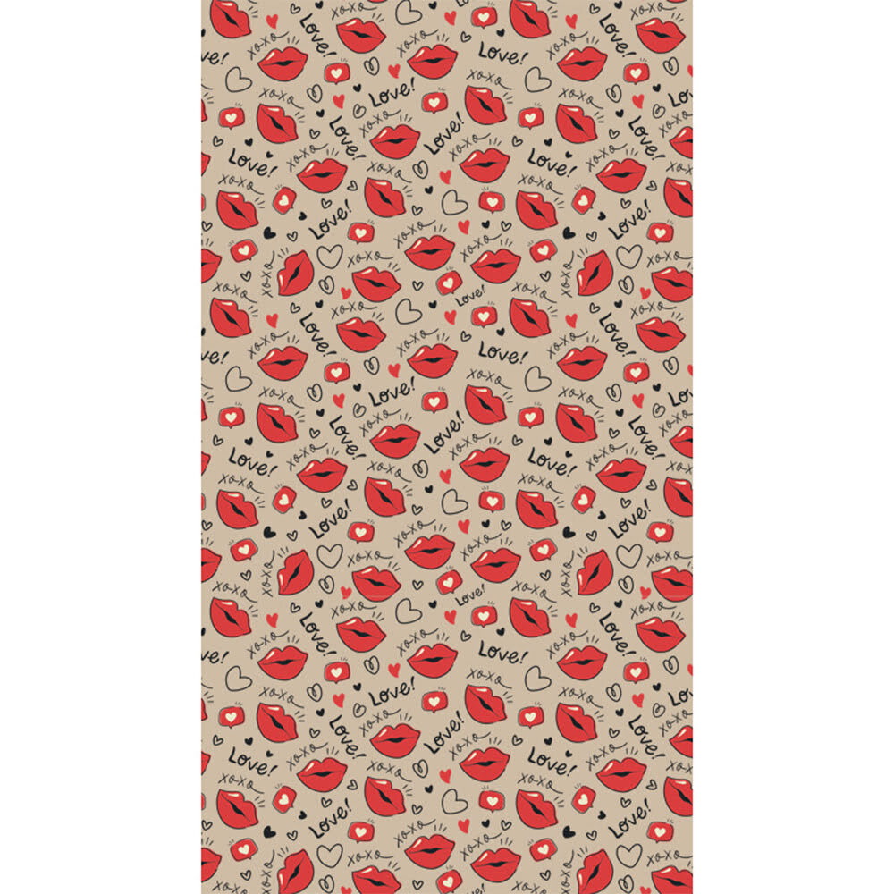 X30PC TRANSFERT LOVE/LIPS L.40 X 30CM PLASTIC 46148