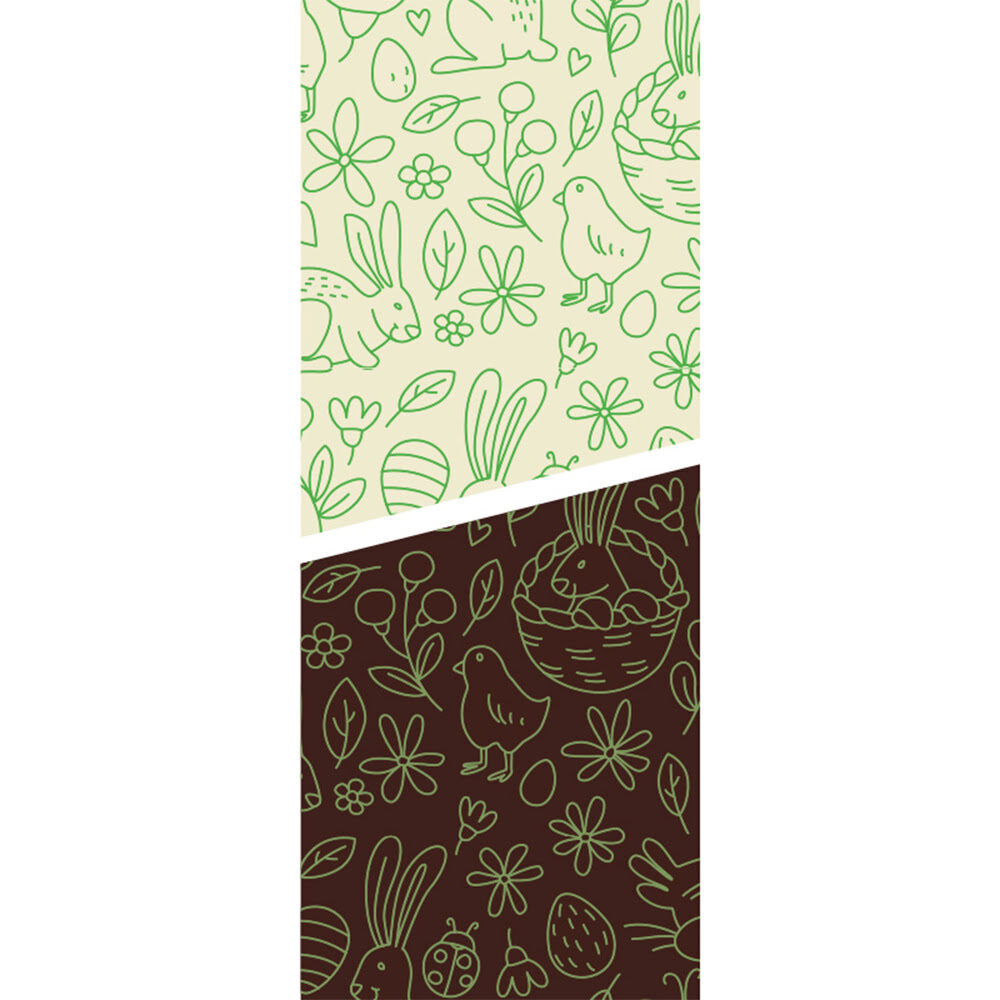 X30PC TRANSFERT EASTER FIGURES GREEN PRINT L.40 X 30CM PLAST