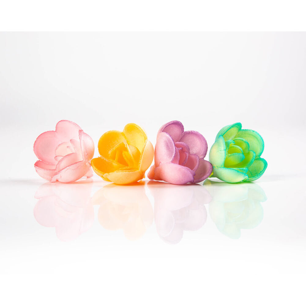 X50PC ASSORTMENT COLOURED ROSES AERO D3CM WAFER 49507