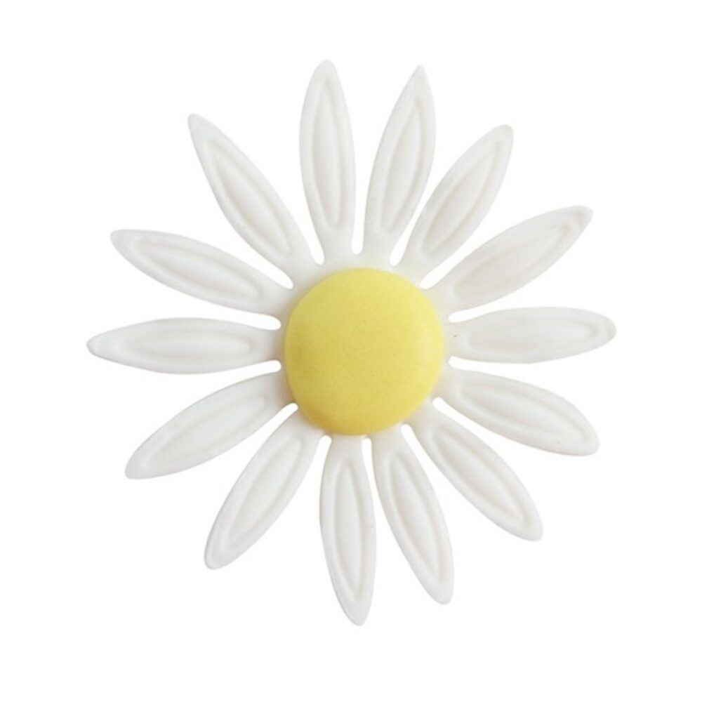 X48PC DAISY WHITE/YELLOW D.5.5CM SUGARPASTE 51067