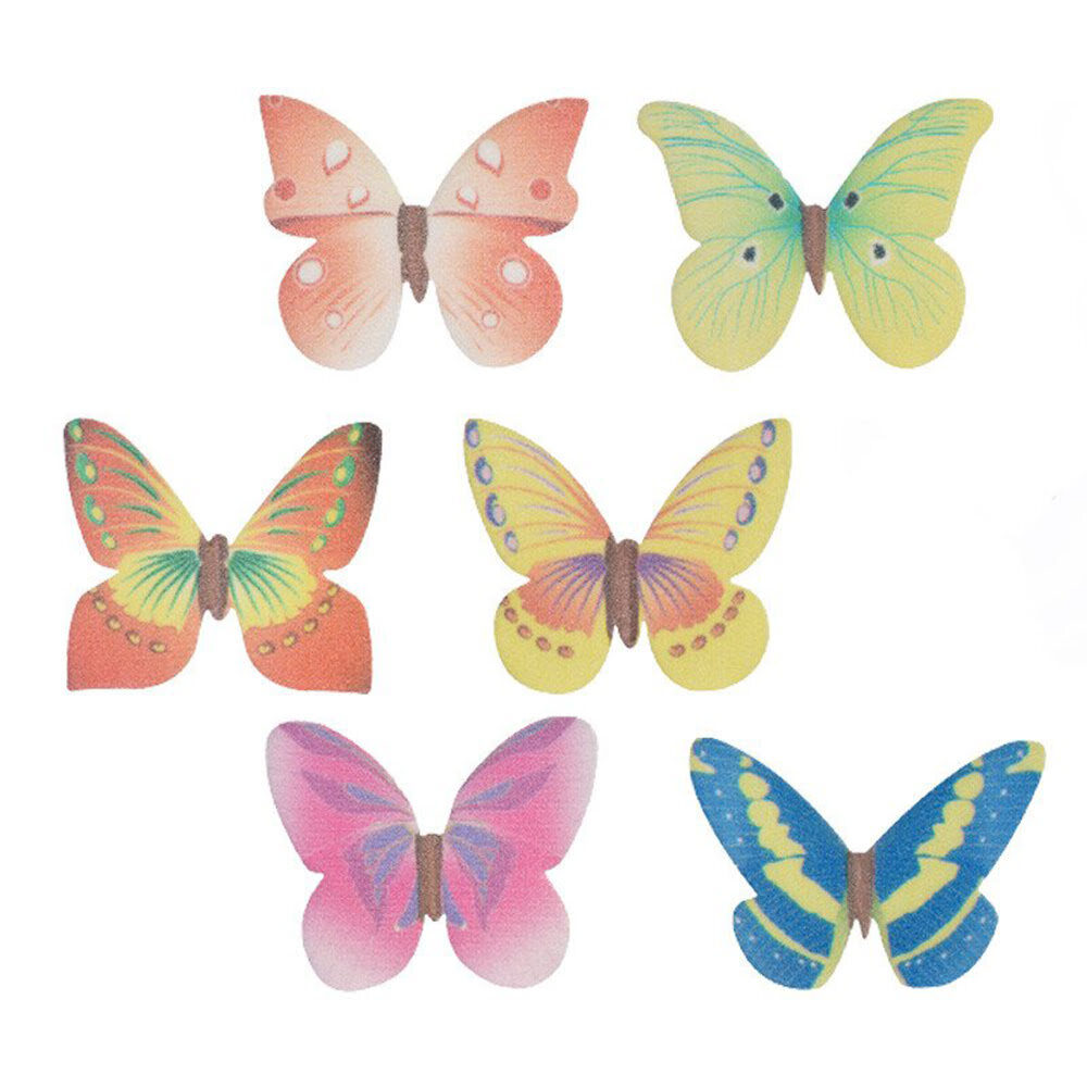 X336PC ASSORTMENT BUTTERFLY D.4CM WAFER 51216