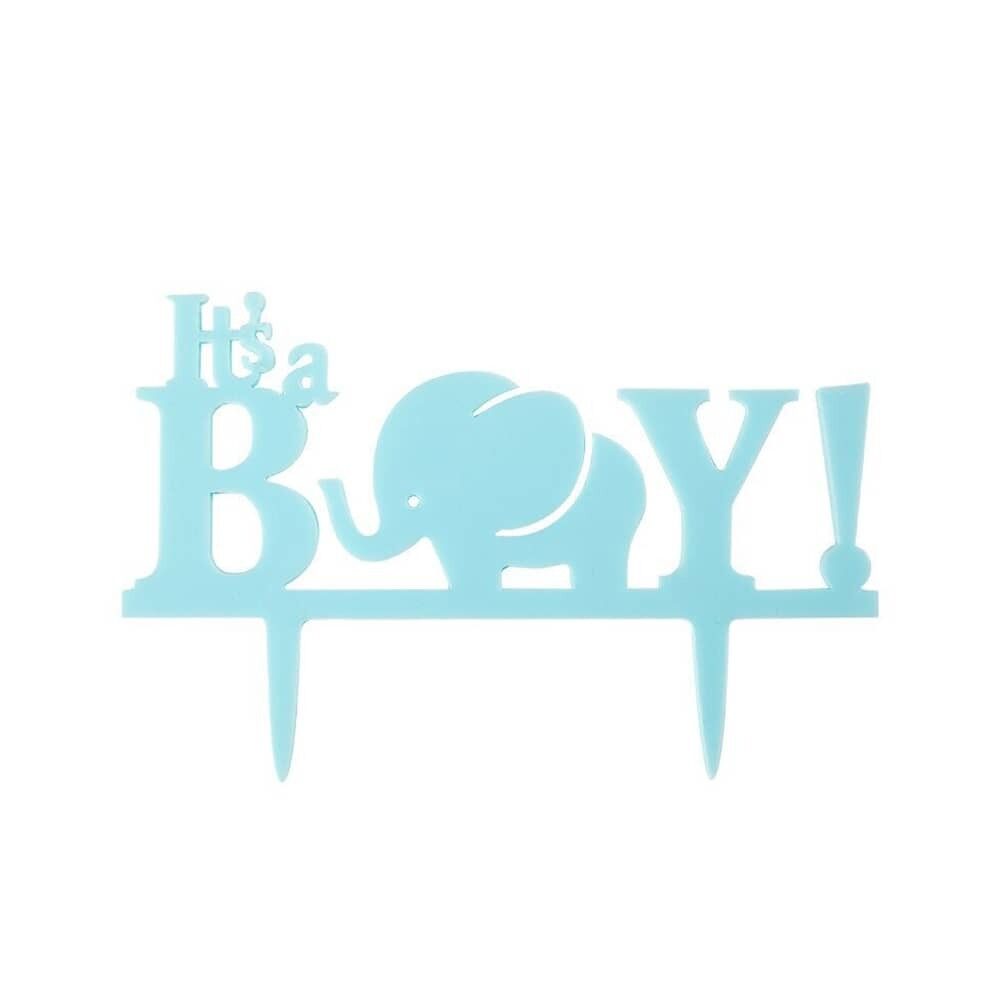 X6ST IT'S A BOY BLEU L.16X11.5CM PLASTIQUE 51515