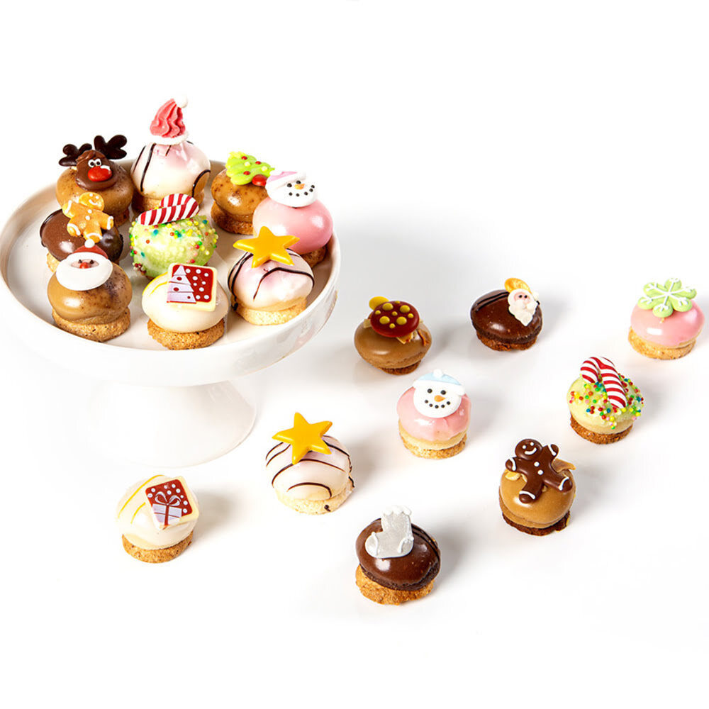 X168PC ASS. SNOWMAN HEADS AND SNOWFLAKES D.2,5CM SUGAR 52472