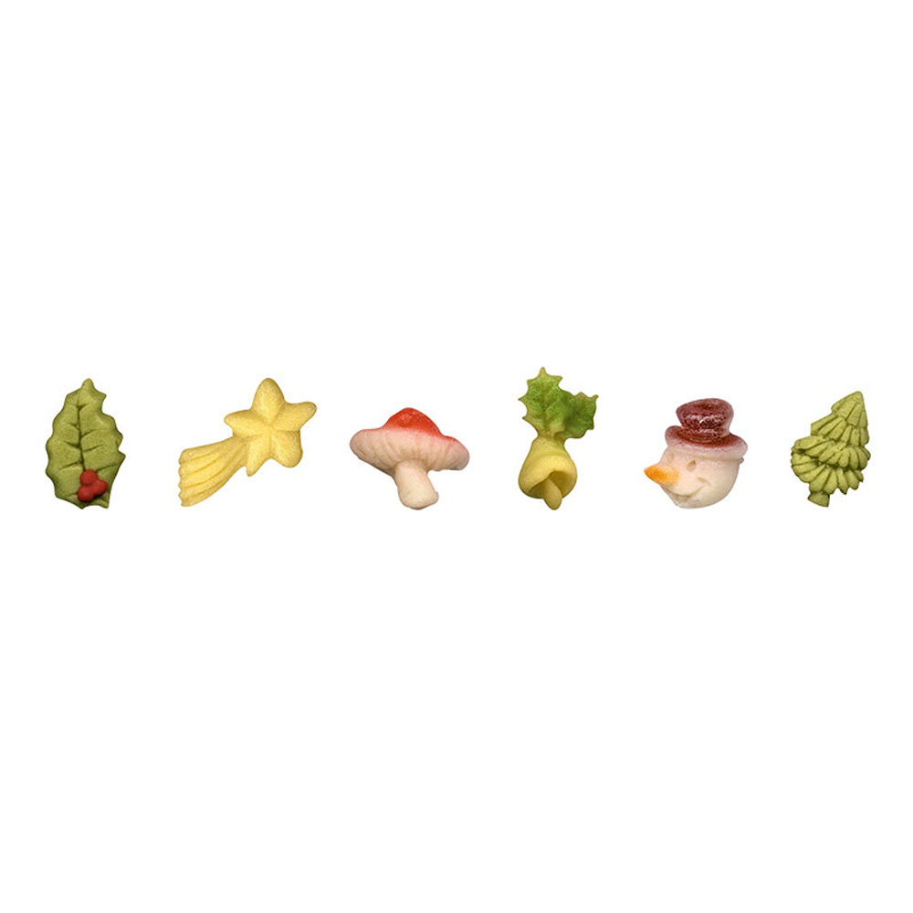 C/ 500PC  ASSORTED CHRISTMAS DECORATIONS 1.6CM 56382%