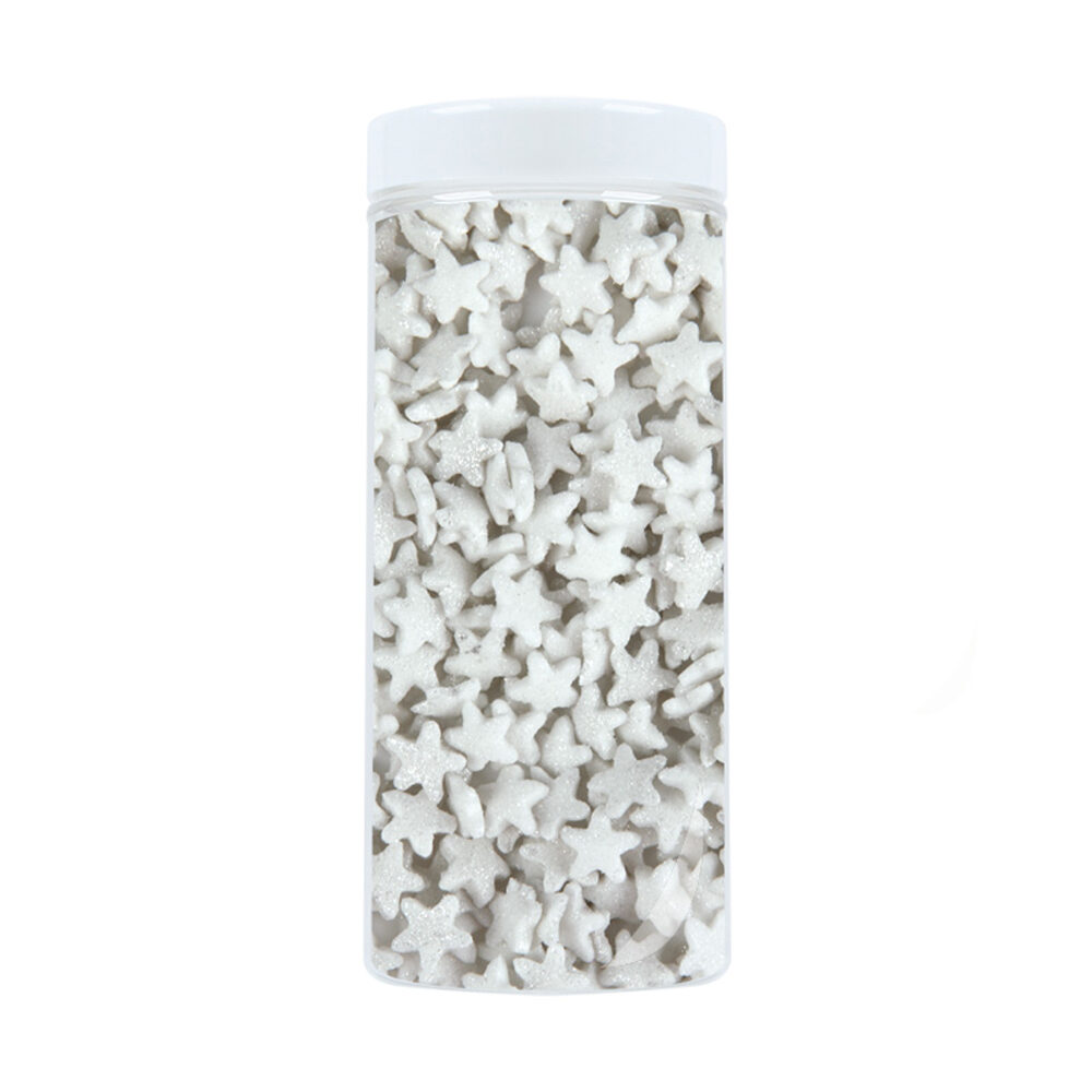 C/ 535GR SILVER SUGAR STARS 6MM   57255