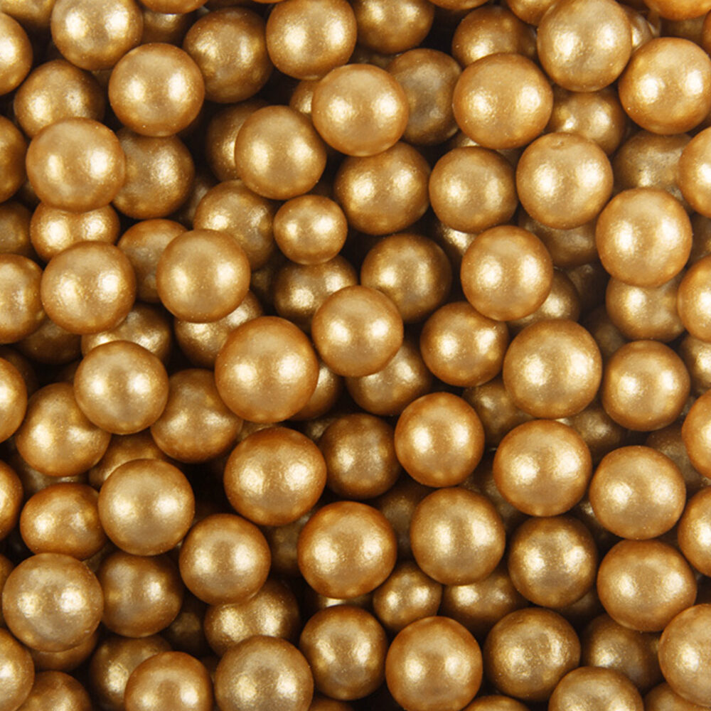 X600GR LARGE GOLD SUGAR PEARLS 57566