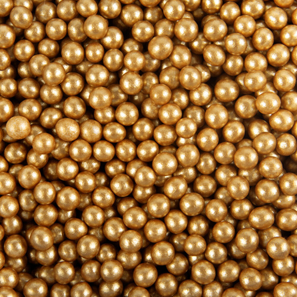 X600G SMALL GOLD SOFT SUGAR PEARLS 57571
