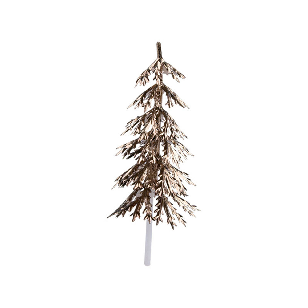 C/144 PC. BRONZE CHRISTMAS TREE PLASTIC CAKE TOPPER 59837