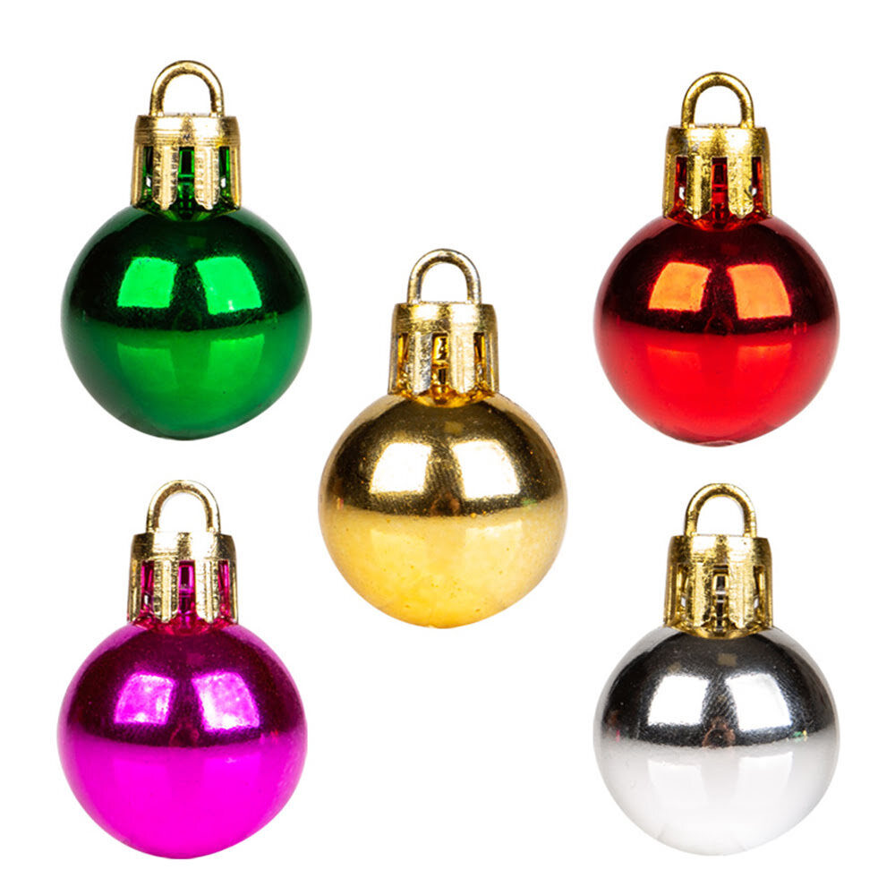 X100PC CHRISTMAS BALLS COLOURED D.2,5CM PLASTIC 59910