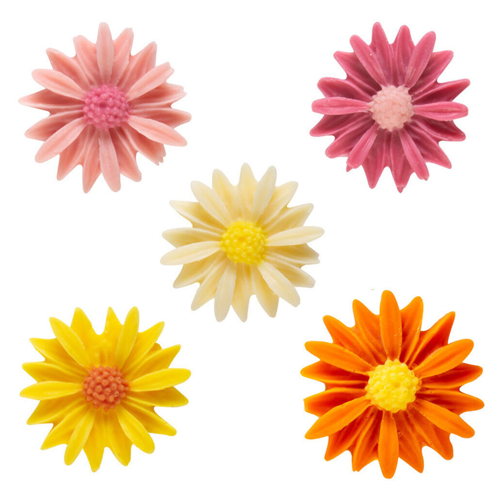X120PC ASSORTMENT DAISIES D.2,5CM CHOCOLATE 61060