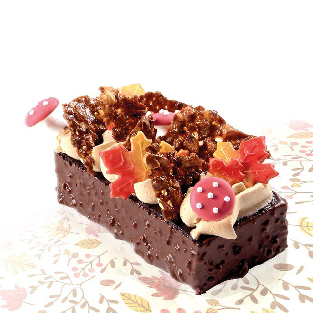 X 100 PC. AUTUMN LEAF CHOCOLATE 3CM, 5CM  61077%