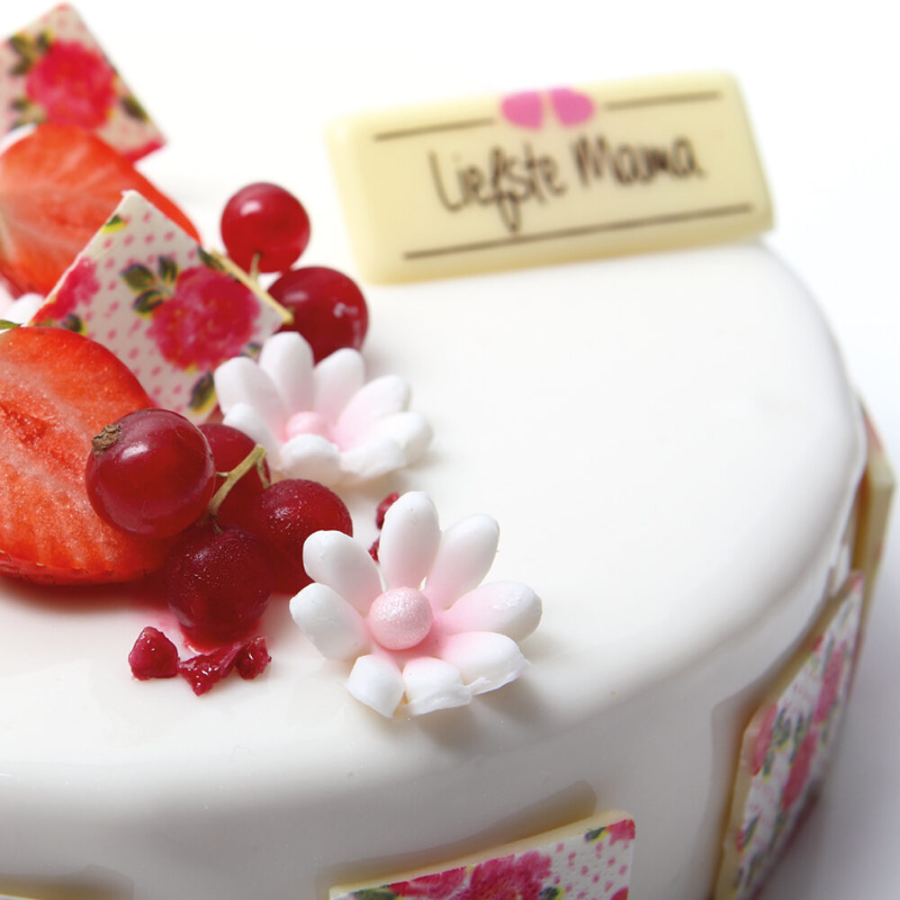 C/105PC MARGUERITE PLIE AVEC PERLE BLANC Ø2CM SUGARPASTE