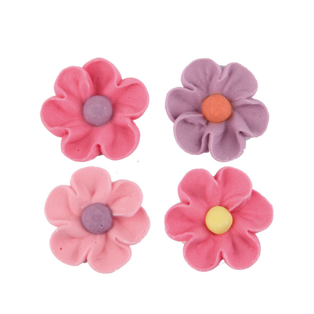 X240PC SORT. FLOWERS D.2CM SUGAR 62050