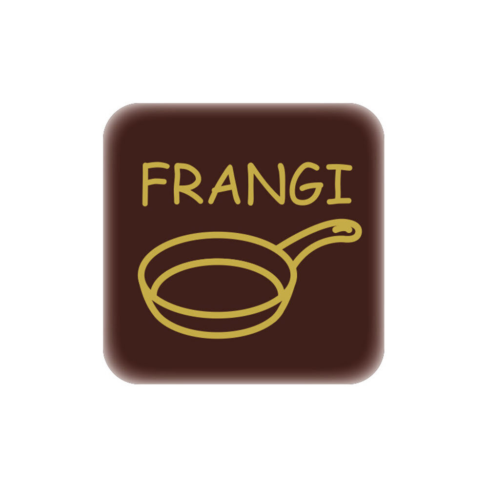 X175PC PLATE FRANGI'PAN' 3X3CM CHOCOLATE 64221