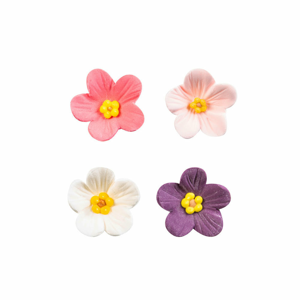 X192PC FLOWER 4 COLOURS D.2,5CM DRAGANT 66063