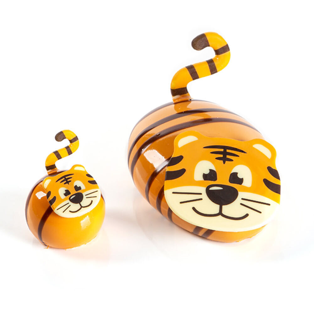 X36SETS ASSORT. JUNGLE DIER KOP EN STAART D4CM CHOC.67103