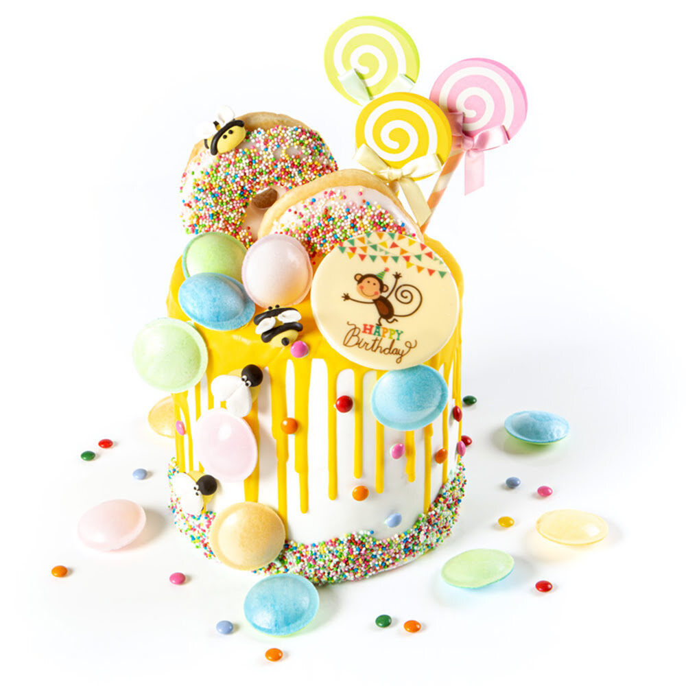 X30PC ASSORTIMENT RONDS HAPPY BIRTHDAY D.7,5CM CHOC. 67249