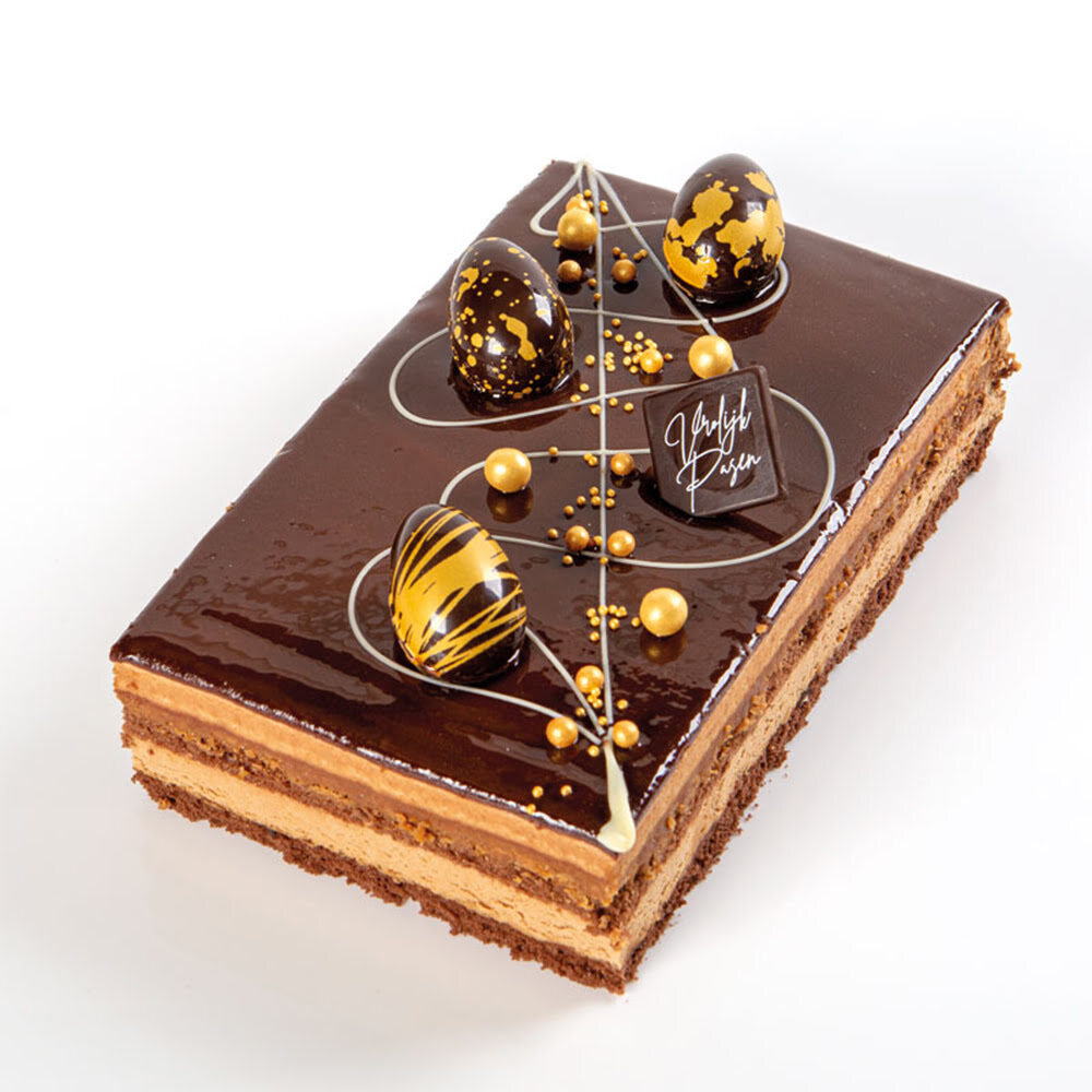 X64PC ASSORTMENT EGG WITH GOLD 3D L3,8 X 2,4CM CHOC. 68041